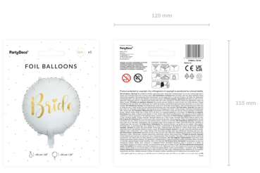 Preview: Folienballon - Bride gold- ø 35cm